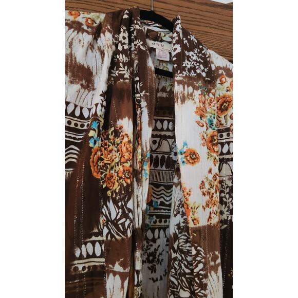 Anu By Natural Size XL Multi-Colored Fall Bohemian Styled Vest Cotton - Picture 2 of 9